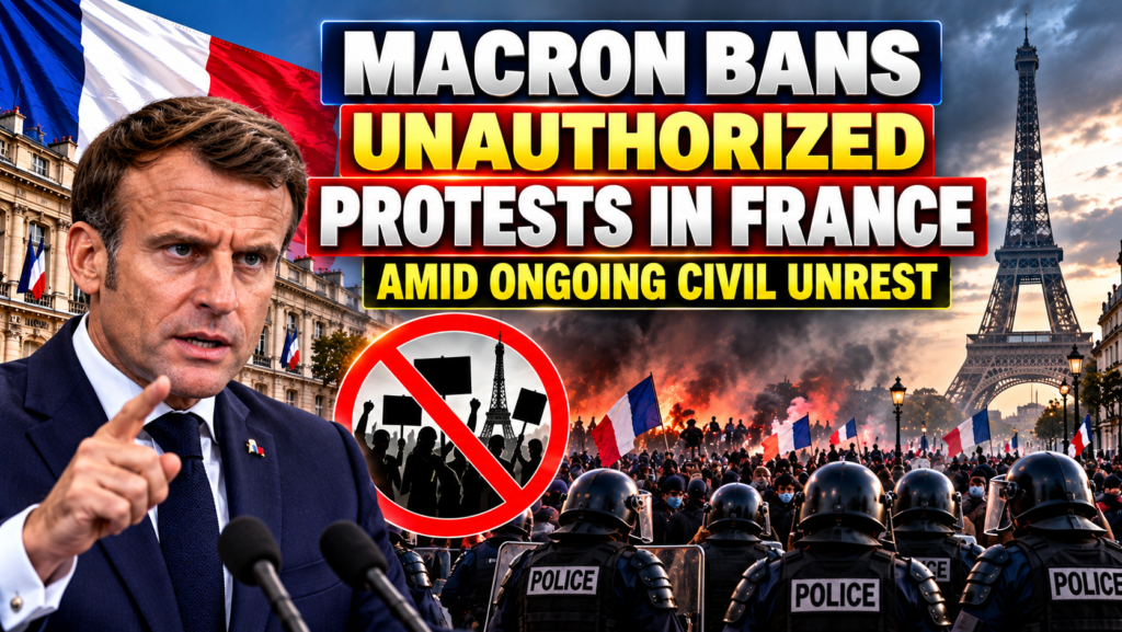 Macron Bans Unauthorized Protests in France Amid Ongoing Civil Unrest